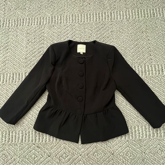 ModCloth Black Ruffle Blazer - Sz S - Picture 10 of 16